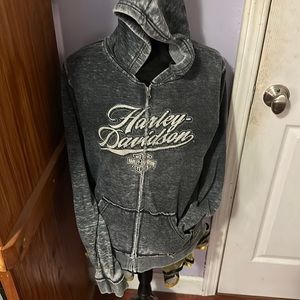 Harley Davidson zip up jacket with hood